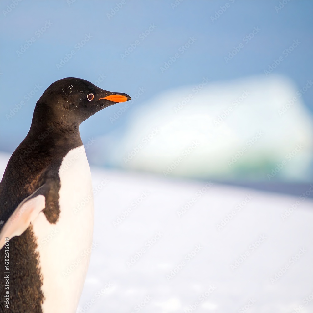Obraz premium Penguin Antarctic Ice Observation