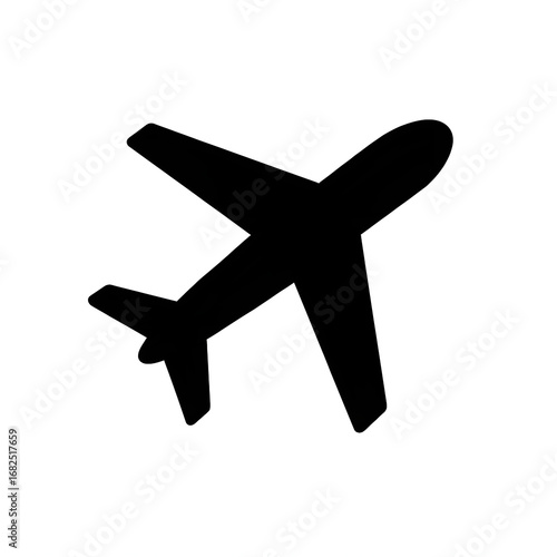 airplane icon isolated on white