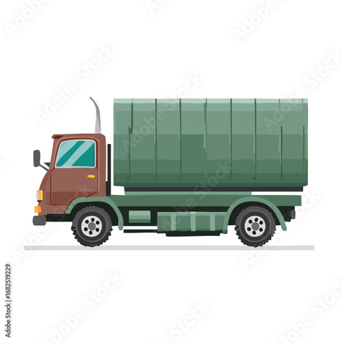 Heavy-Duty Off-Road Military Supply Truck Vector - AI Generated