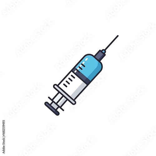 syringe on a white background