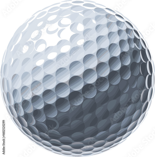 Close-up golf ball image, detailed dimples texture, white golf ball, sports equipment, outdoor golf game, professional golf accessory, round sport ball, golf gear design, isolated golf ball