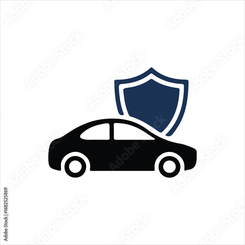 Car Insurance Shield Protection Icon automobile vehicle