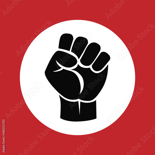 Empowerment and Protest Symbol Fist Silhouette Artwork