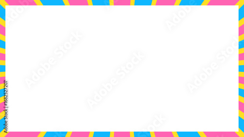 ストライプ柄のフレーム、縞模様、背景、16:9サイズ