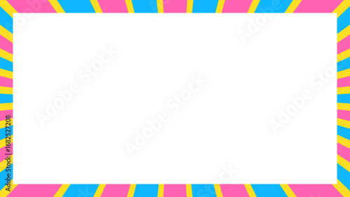 ストライプ柄のフレーム、縞模様、背景、16:9サイズ
