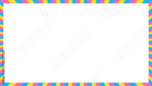 ストライプ柄のフレーム、縞模様、背景、16:9サイズ