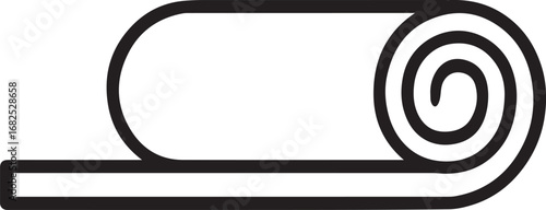 yoga mat line vector icon