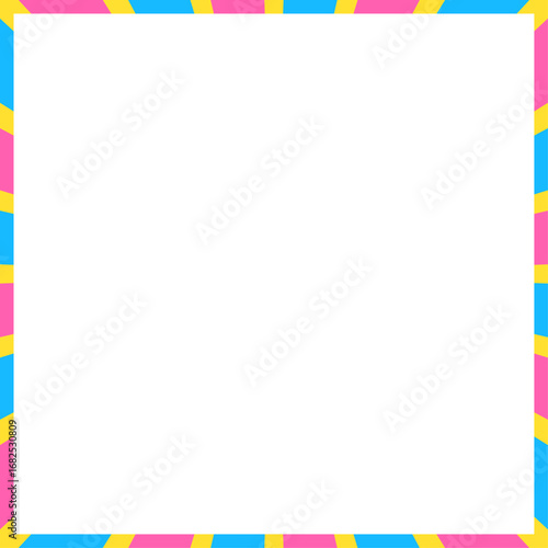 ストライプ柄のフレーム、縞模様、背景、正方形サイズ