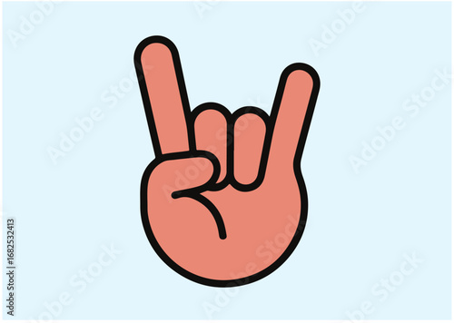 Rock gesture Icon, Rock gesture vector