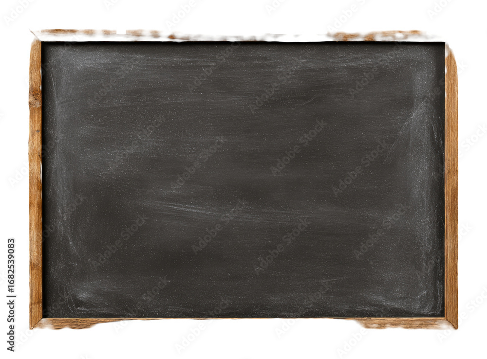 Fototapeta premium Empty dark gray chalkboard with wooden frame (1)