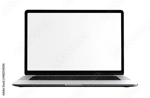 Modern laptop with blank screen