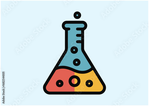 Laboratory flask icon, Laboratory flask vector