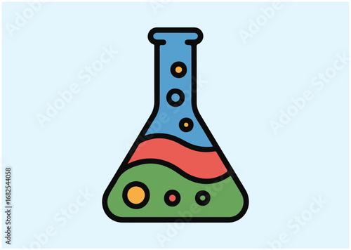 Laboratory flask icon, Laboratory flask vector