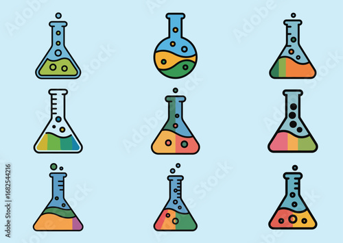Laboratory flask icon, Laboratory flask vector