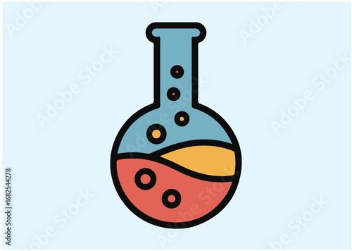 Laboratory flask icon, Laboratory flask vector