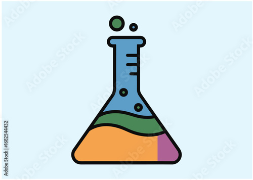 Laboratory flask icon, Laboratory flask vector