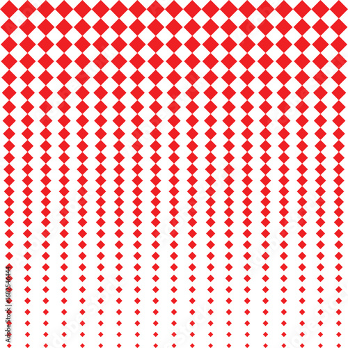 Diamond geometric fading pattern or background vector. Square geometric pixel vector speed fade. Abstract particle grid gradient digital texture. Diamond shape graphic halftone mosaic. eps 10