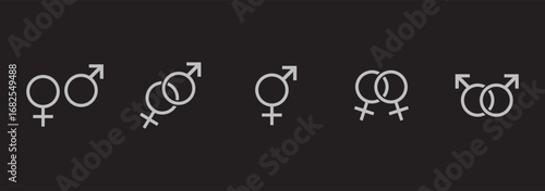 Gender and sexual identity vector icons