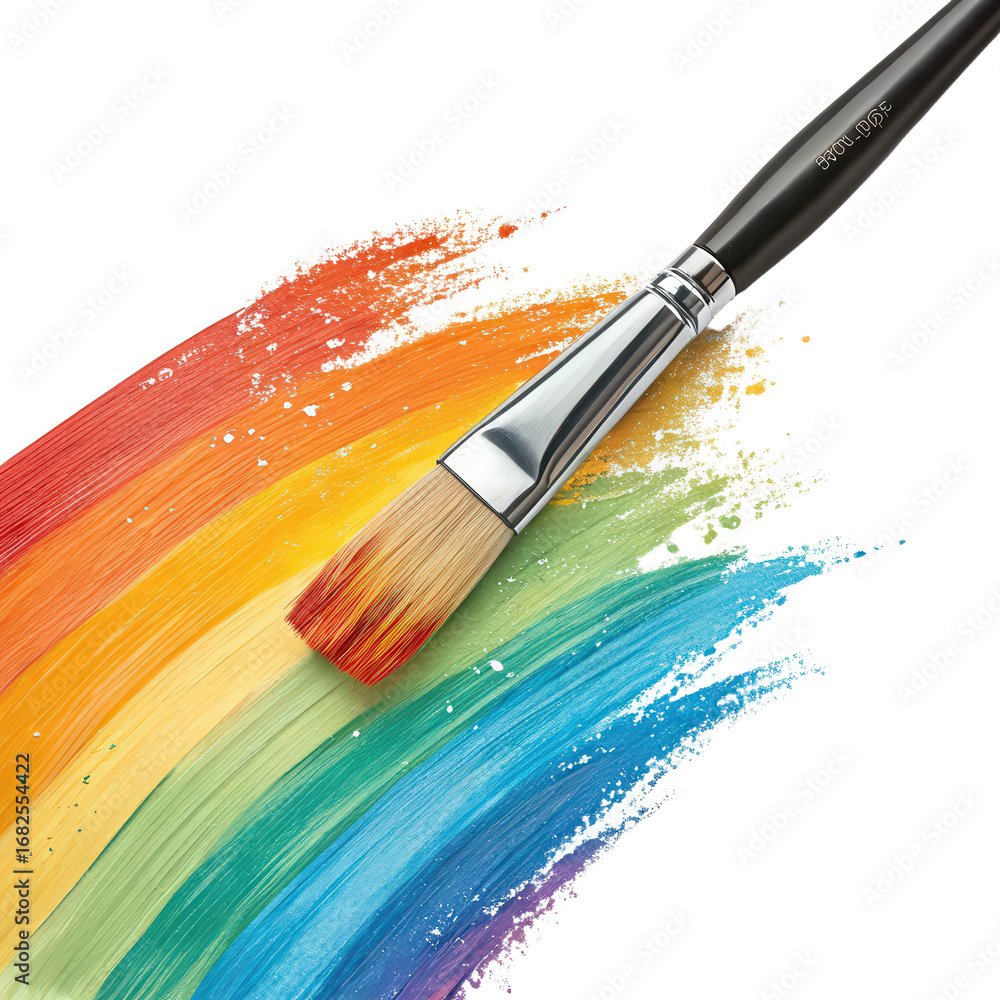 Obraz premium Oil paint brush stroke on white background PNG creative art brushstroke transparent image isolated painting texture design illustration artistic expression PNG