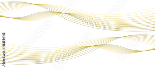 金色のウェーブの背景イラスト