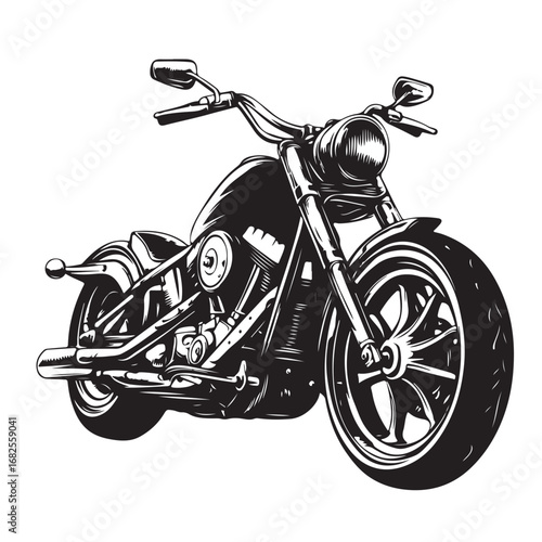 Vintage motorcycle silhouette vector illustration, classic bike design, retro motorbike, old-fashioned motorcycle, transport, vehicle, freedom, adventure, travel icon.