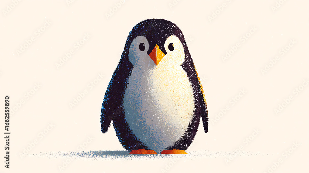 Naklejka premium penguin on a white background