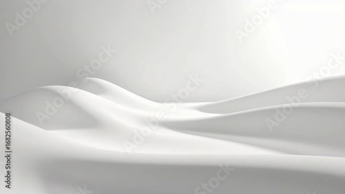 Wallpaper Mural Smooth White Fabric Waves Creating a Calm Atmosphere in a Minimalist Background for Art and Design Projects Torontodigital.ca