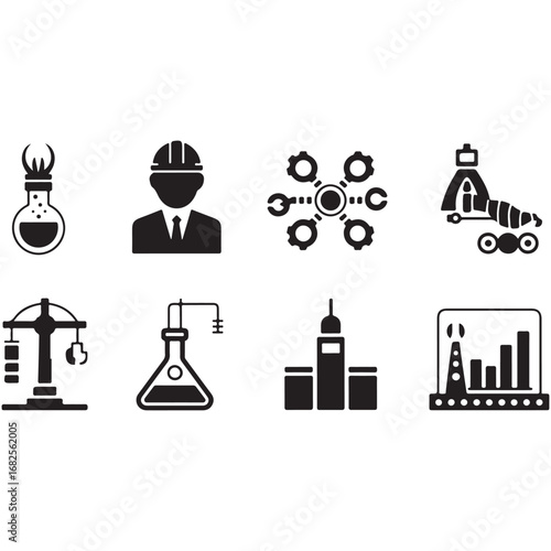 A collection of vector icons featuring religious symbols, illustrations, and signs
