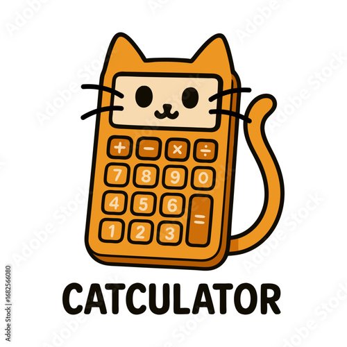 Cute Cartoon Cat Calculator 