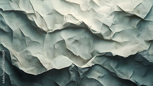 Wallpaper Mural Monochromatic abstract landscape created from a crumpled, textured surface with soft gradients and flowing shadowy forms Torontodigital.ca