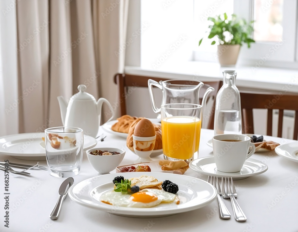 custom made wallpaper toronto digitalSunny breakfast spread on a table