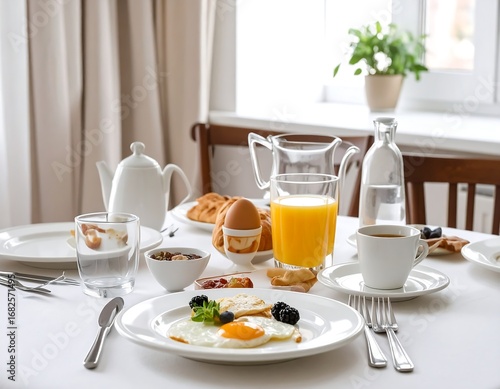 Wallpaper Mural Sunny breakfast spread on a table Torontodigital.ca