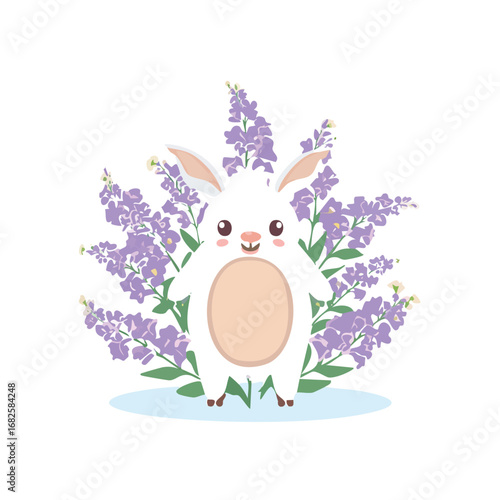 Statice Flat-Style Vector Illustration with Balanced Composition