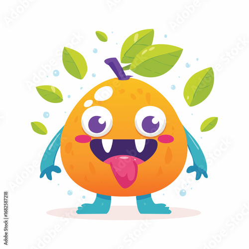 Ugli Fruit Flat-Style Vector Illustration with Balanced Composition