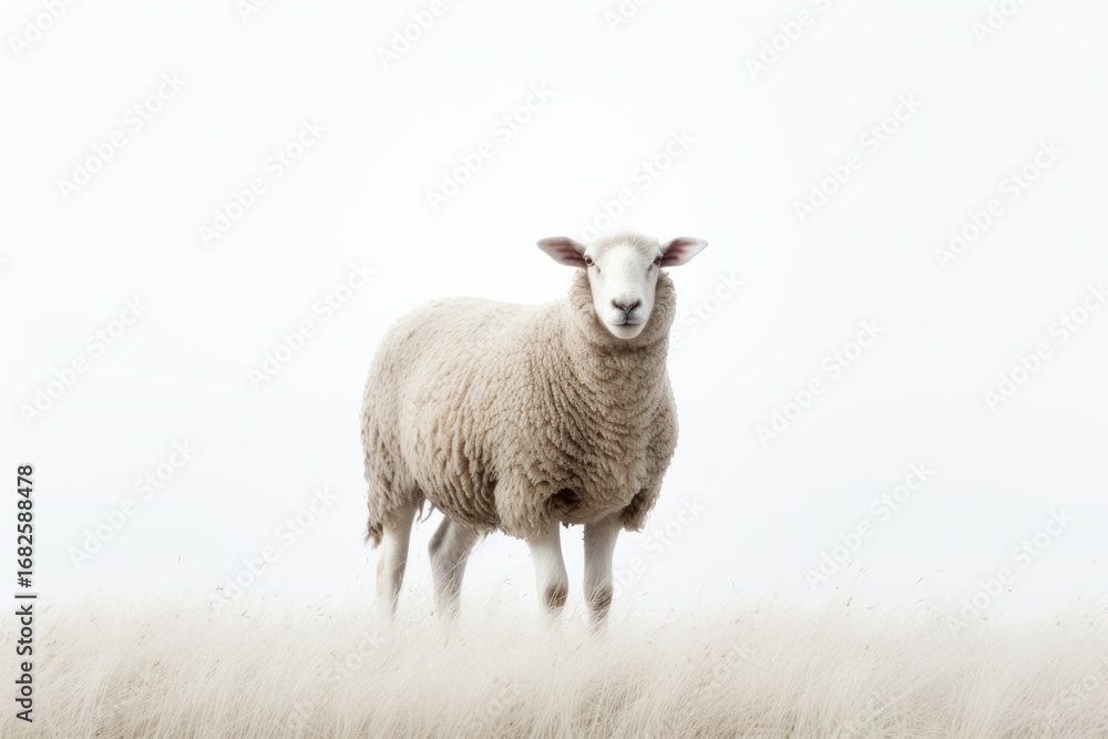 Fototapeta premium Sheep grazing livestock animal mammal.