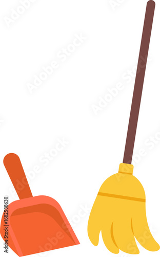 broom and dustpan