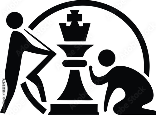 Chess Strategy Teamwork Concept Illustration