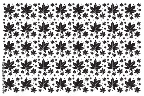 Wallpaper Mural Autumn seamless pattern fall maple leaf background, vector illustration Torontodigital.ca