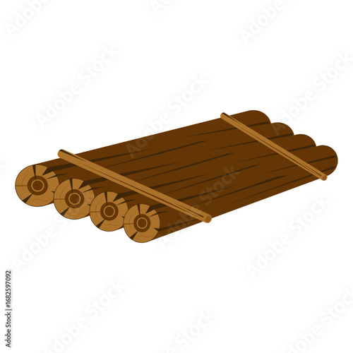Raft Float Illustration
