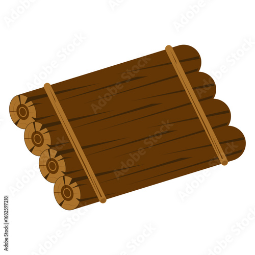 Raft Float Illustration
