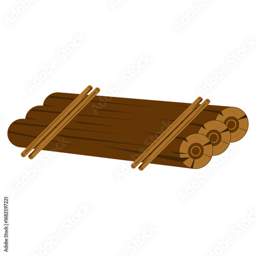 Raft Float Illustration