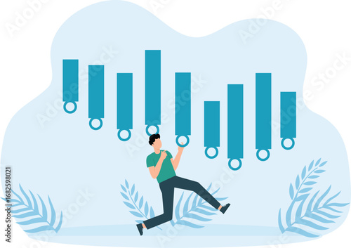 Stock Exchange games and Rises to stock market, investing in currency and company shares, businessman buying or selling and trader and stock broker, financial investment and success concept
