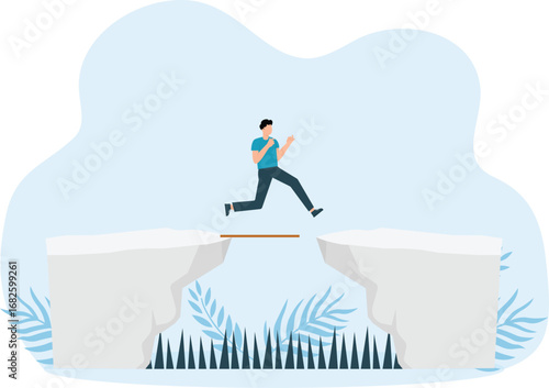 Help in achieving the goal. Business teamwork. Colleague or leader supports in overcoming obstacles, partnership for career growth, collaboration in company. Vector cartoon flat concept
