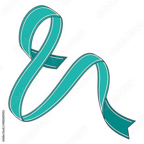Teal Ribbon Awareness Symbol