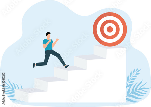 Business success symbol and Career growth and Financial, Achieving goals and leadership concept.
