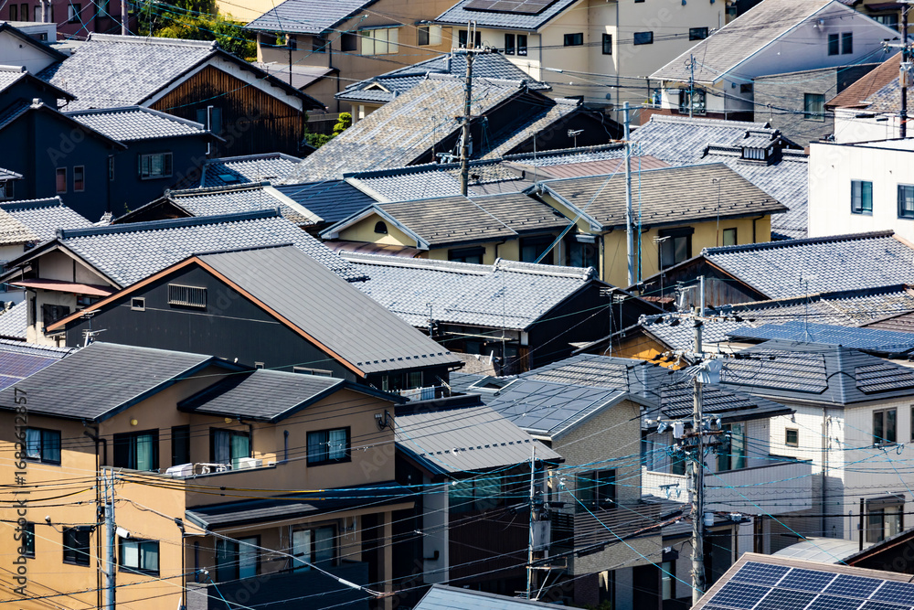 Fototapeta premium 日本の住宅の屋根