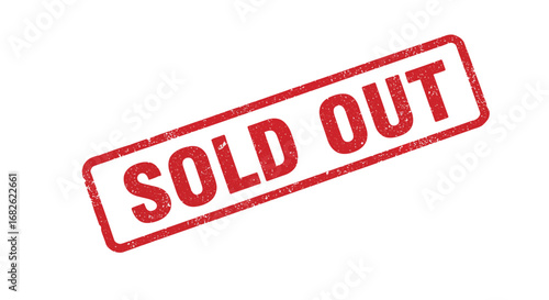 Red sold out vector stamp
