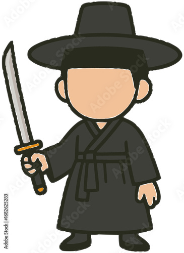 남자 사신 얼굴그리기 