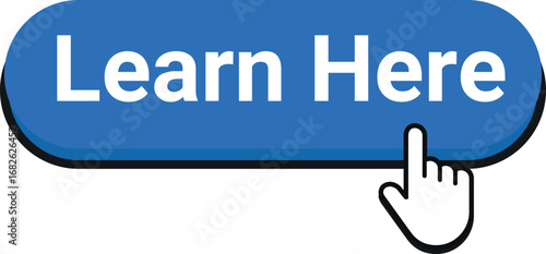 Learn here button vector graphic download for website ui ux design and call to action use case design
