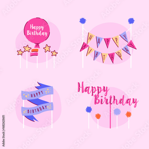 Cartoon cake topper collection